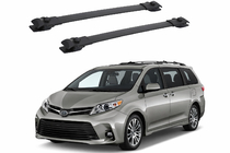 Toyota Sienna 2010–2020 Kattotelineen poikkitangot mustat kattokaiteisiin OEM (alumiini) kuva 1