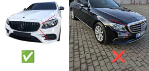 Mercedes E-class W213 2016–2023 Etuosa GT Panamericana -jäähdyttimen säleikkö (Avantgarde/AMG-Line/E43 AMG/E53 AMG 2016-2019) kuva 4