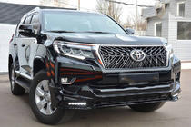 Toyota Land Cruiser Prado 150 2009–2023 TRD etu- ja takapuskurin lipat (2017-) Musta väri kuva 1