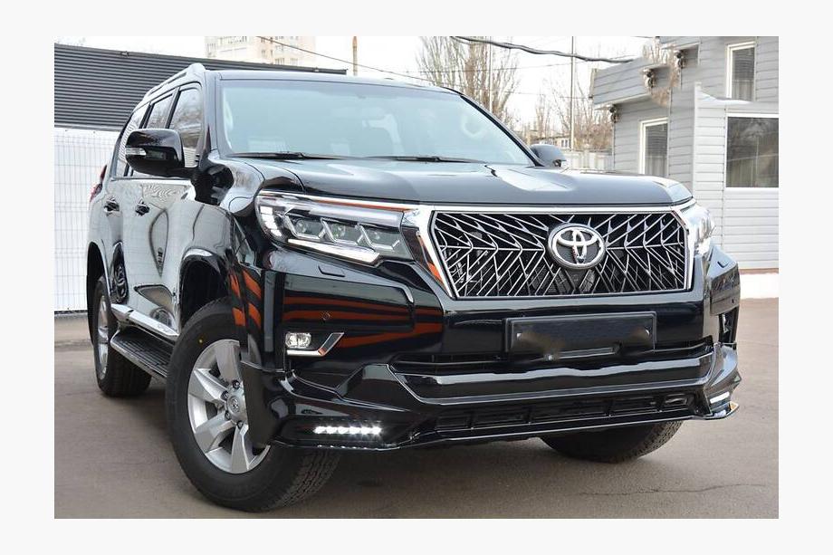 Toyota Land Cruiser Prado 150 2009–2023 TRD etu- ja takapuskurin lipat (2017-) Musta väri Image