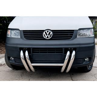 Härkäpuskuri ST006-03, sierainmalli (ruostumaton teräs) Volkswagen T5 Transporter 2003–2010 kuva 3