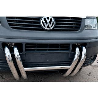 Härkäpuskuri ST006-03, sierainmalli (ruostumaton teräs) Volkswagen T5 Transporter 2003–2010 kuva 4