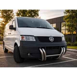 Härkäpuskuri ST006-03, sierainmalli (ruostumaton teräs) Volkswagen T5 Transporter 2003–2010 kuva 1