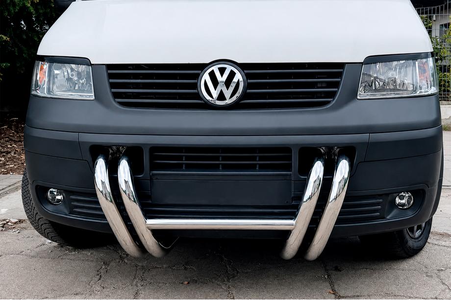 Volkswagen T5 Transporter 2003–2010 Härkäpuskuri ST006-03, sierainmalli (ruostumaton teräs) Kuva 3