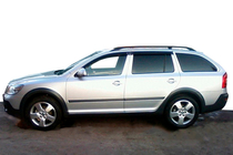 Skoda Octavia II A5 2006–2010 SW tuuliohjaimet ikkunoihin (4 kpl, HIC) kuva 9