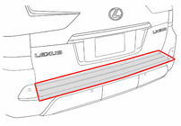 Lexus LX570/450d 2008–2022 Takapuskurin kromilista (2016+) kuva 4