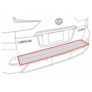 Takapuskurin kromilista (2016+) Lexus LX570/450d 2008–2022 kuva 4