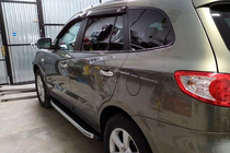 Hyundai Santa Fe 2 2006–2012 Fullmond sivuaskelmat (2 kpl, alumiini) kuva 2
