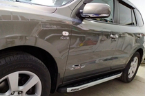 Hyundai Santa Fe 2 2006–2012 Fullmond sivuaskelmat (2 kpl, alumiini) kuva 9