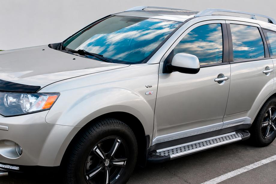 Mitsubishi Outlander 2006–2012 Allmond Grey sivuportaat (2 kpl, alumiini) Image