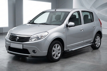 Dacia Sandero 2007–2013 X5-tyyppiset sivuportaat (2 kpl, alumiini) kuva 1