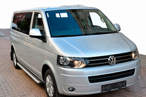Volkswagen T5 2010–2015 Fullmond sivuportaat (2 kpl, alumiini) Lyhyt akseliväli kuva 1