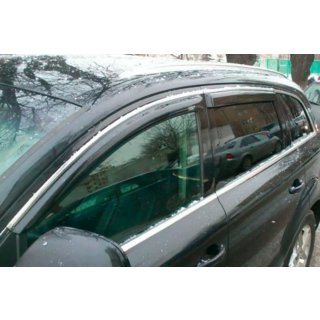 Sivulasien tuuliohjaimet kromilistalla (4 kpl, HIC) Audi Q7 2005–2015 kuva 1