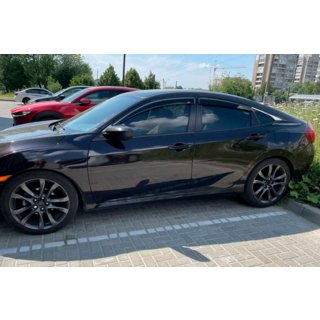 Ikkunadeflektorit (4 kpl, HIC) Honda Civic Sedan X 2016–2021 kuva 4