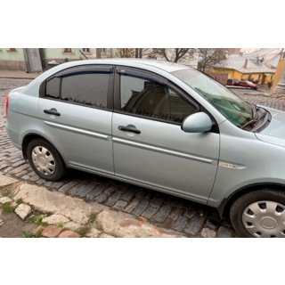 Ikkunadeflektorit (4 kpl, HIC) Hyundai Accent 2006–2010 kuva 2