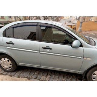 Ikkunadeflektorit (4 kpl, HIC) Hyundai Accent 2006–2010 kuva 1