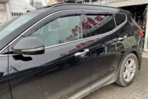 Hyundai Santa Fe 3 2012–2018 Ikkunatuulisuojat kromilistalla Long (4 kpl, HIC) kuva 1