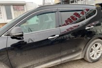 Hyundai Santa Fe 3 2012–2018 Ikkunatuulisuojat kromilistalla Long (4 kpl, HIC) kuva 2