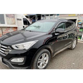 Ikkunatuulisuojat kromilistalla Long (4 kpl, HIC) Hyundai Santa Fe 3 2012–2018 kuva 3