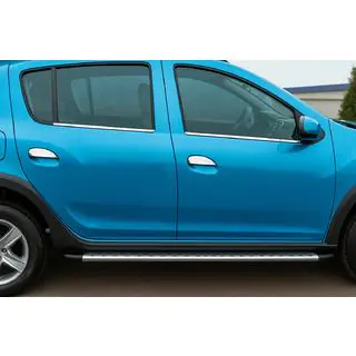 Ikkunoiden ulkoreunalistat (4 kpl, ruostumaton teräs) Dacia Sandero 2007–2013 kuva 1