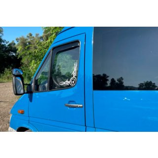 Ura-asenteiset ikkunatuuliohjaimet (2 kpl, HIC) Mercedes Sprinter W901/902/903/904/905 1995–2006 kuva 3