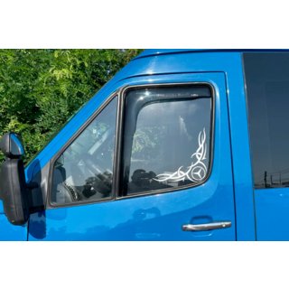 Ura-asenteiset ikkunatuuliohjaimet (2 kpl, HIC) Mercedes Sprinter W901/902/903/904/905 1995–2006 kuva 2