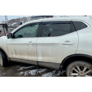 Sivulasien tuuliohjaimet kromilistalla (4 kpl, HIC) Nissan Qashqai 2014–2021 kuva 3