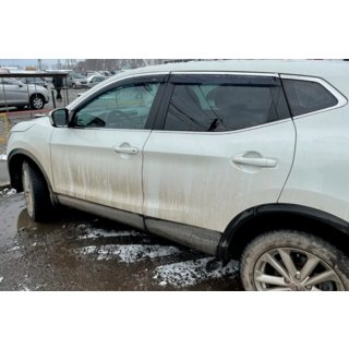 Sivulasien tuuliohjaimet kromilistalla (4 kpl, HIC) Nissan Qashqai 2014–2021 kuva 2