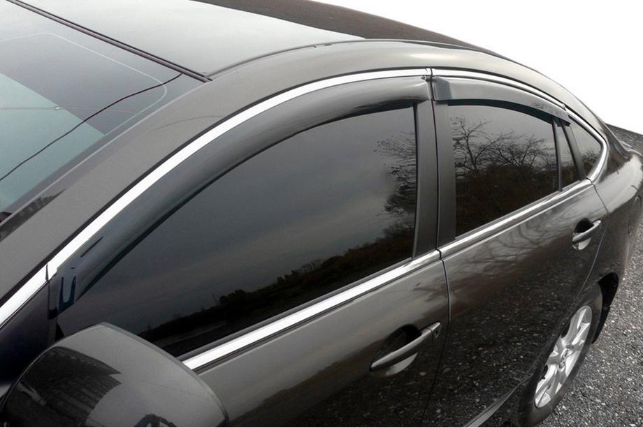 Ford Mondeo 2014–2022 Sivulasien tuuliohjaimet kromilistalla (4 kpl, HIC) Image