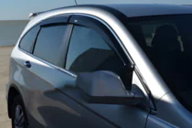 Honda CRV 2007–2011 Sivulasien tuuliohjaimet kromilistalla (4 kpl, HIC) kuva 6