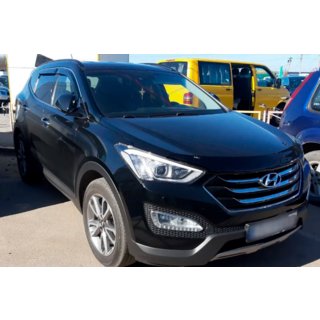 Sivulasien tuuliohjaimet kromilistalla (4 kpl, HIC) Hyundai Santa Fe 3 2012–2018 kuva 3