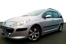 Peugeot 307 2001–2008 SW tuuliohjaimet ikkunoihin (4 kpl, HIC) kuva 1
