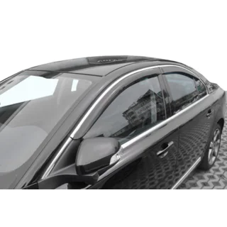Sivulasien tuuliohjaimet kromilistalla (4 kpl, HIC) Volvo S80 2006–2016 kuva 1