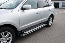Hyundai Santa Fe 2 2006–2012 Rainbow-astinlaudat (2 kpl, alumiini) kuva 1