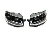 Volkswagen T6 2015–2024 LED-päivävaloilla varustetut etuvalot Black (2015-2019, 2 kpl) kuva 3