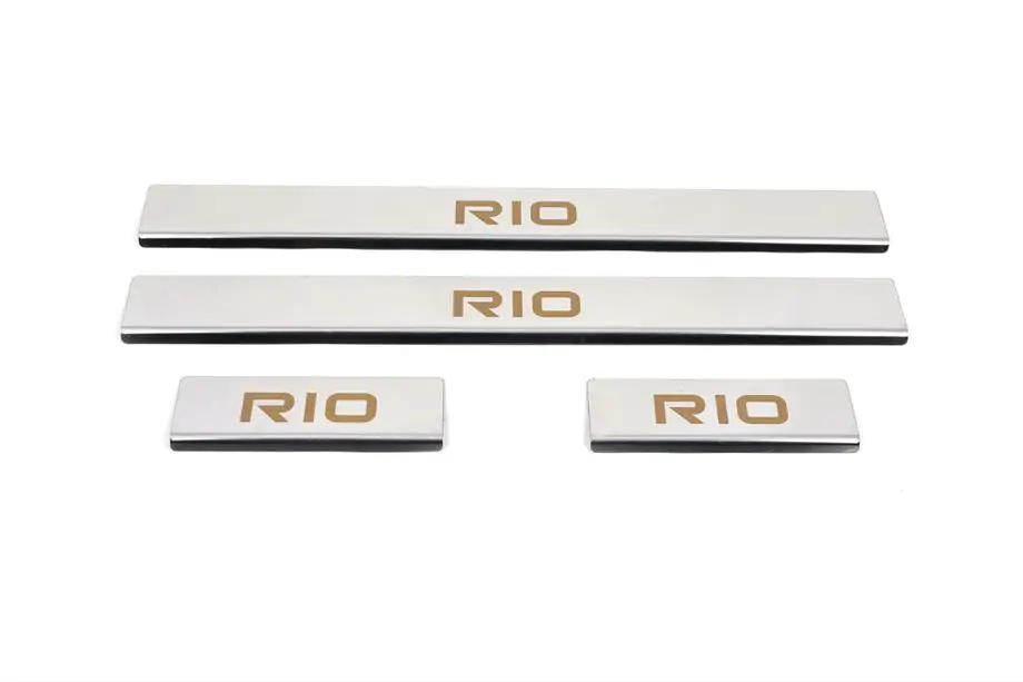 Kia Rio 2005–2011 Carmos-kynnyslistat (4 kpl, ruostumaton teräs) Image
