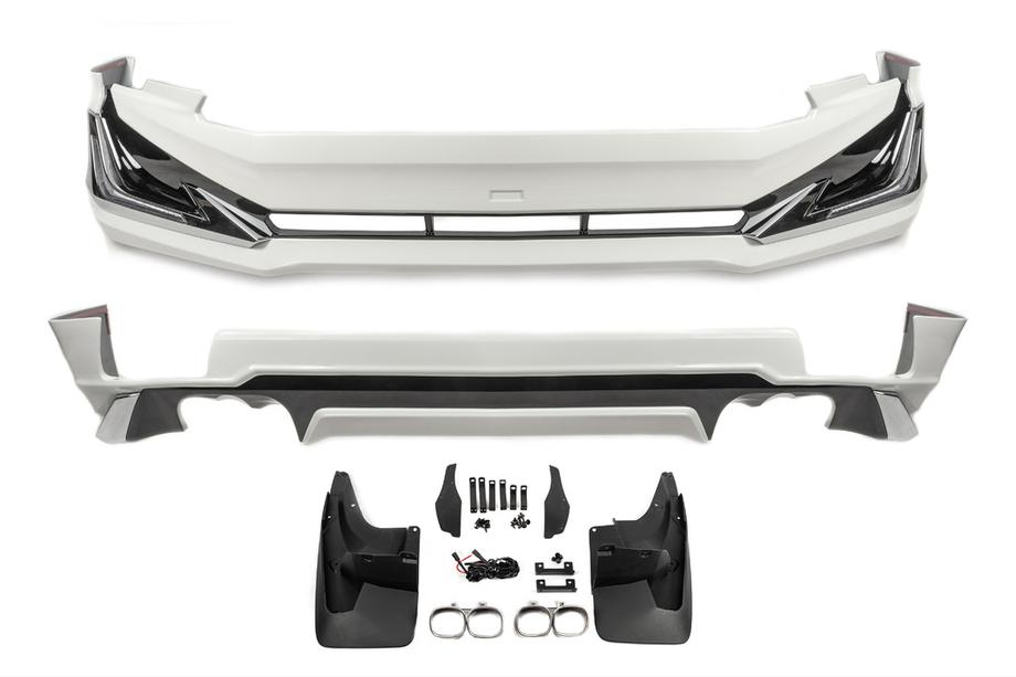 Toyota Land Cruiser Prado 150 2009–2023 Modelista V3-LED etu- ja takapuskurin lisäosat (2017-) Kuva 1