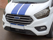Ford Custom 2013–2022 Jäähdyttimen säleikön listat 2018+ (4 kpl, ruostumaton teräs) kuva 1
