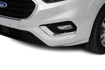 Ford Custom 2013–2022 Sumuvalojen kromikehykset 2018+ (2 kpl, ruostumaton teräs) OmsaLine – italialainen ruostumaton teräs kuva 1