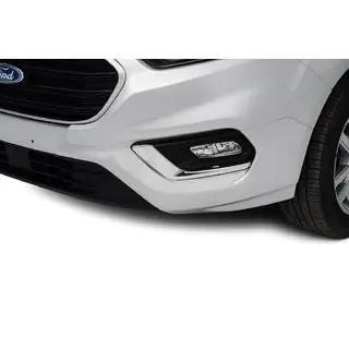 Sumuvalojen kromikehykset 2018+ (2 kpl, ruostumaton teräs) Ford Custom 2013–2022 kuva 1