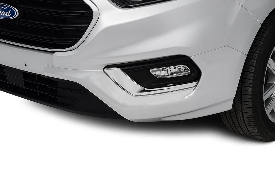 Ford Custom 2013–2022 Sumuvalojen kromikehykset 2018+ (2 kpl, ruostumaton teräs) OmsaLine – italialainen ruostumaton teräs Image