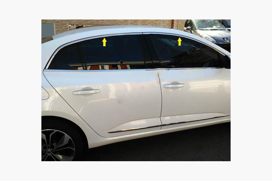 Renault Megane IV 2016–2025 Yläikkunalistat (Sedan, 6 kpl, ruostumaton teräs) Image