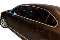 Volkswagen Jetta 2011–2018 Täydellinen ikkunalistojen sarja (12 kpl, ruostumaton teräs) Carmos - turkkilainen teräs kuva 1