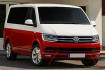 Volkswagen T6 2015–2024 Puskurin säleikön listat 2015-2019 (3 kpl, punainen) kuva 1