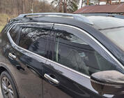 Nissan X-trail T32/Rogue 2014–2021 Tuuliohjaimet kromilistalla (4 kpl, Niken) kuva 3