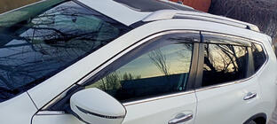 Nissan X-trail T32/Rogue 2014–2021 Tuuliohjaimet kromilistalla (4 kpl, Niken) kuva 6