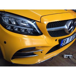 Kromatut AMG-sumuvalojen kehykset (4 kpl) Mercedes C-class W205 2014–2021 kuva 2