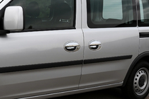 Opel Combo 2002–2012 Ovenkahvojen suojat reunuksella (3-ov., ruostumaton teräs) kuva 1