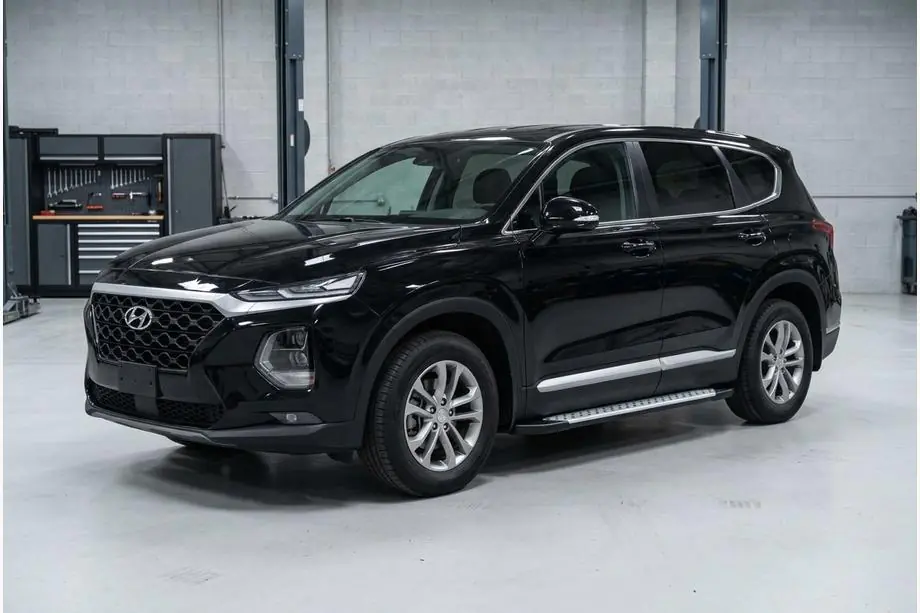 Hyundai Santa Fe 4 2018–2023 Allmond Grey -sivuporrassarja (2 kpl, alumiini) Image