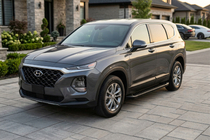 Hyundai Santa Fe 4 2018–2023 Allmond Black sivuaskelmat (2 kpl, alumiini) kuva 1